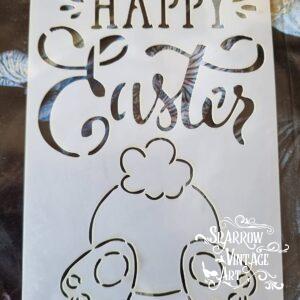Easter - Happy Easter - Stencil